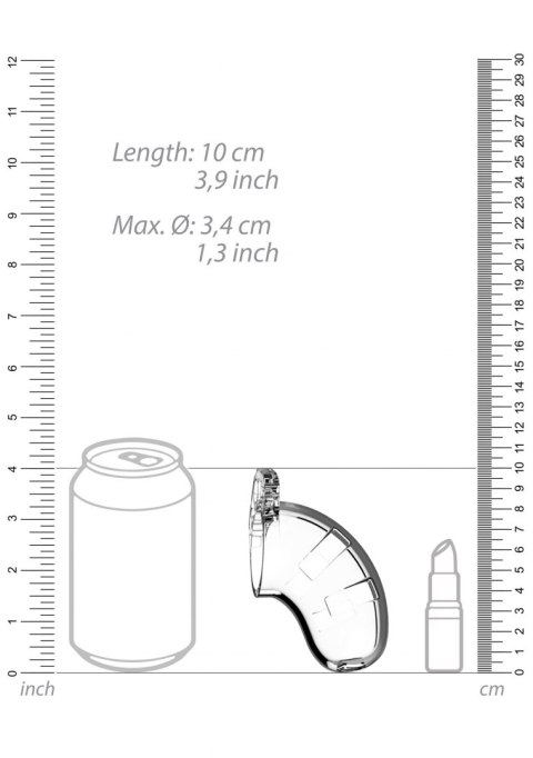 Model 15 - Chastity - 3.5"""" - Cock Cage - Transparent ManCage