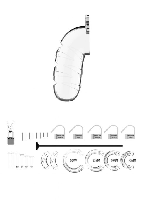 Model 17 - Chastity - 5.5"""" - Cock Cage - Transparent ManCage