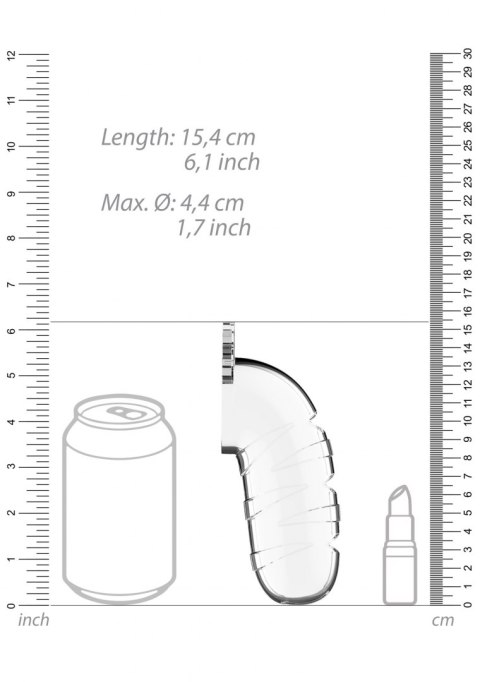 Model 17 - Chastity - 5.5"""" - Cock Cage - Transparent ManCage