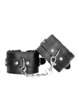 Plush Bonded Leather Hand Cuffs - With Adjustable Straps Ouch!