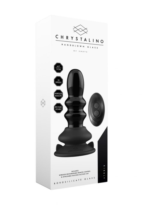 Ribbly - With Suction Cup and Remote - 10 Speed - Black Chrystalino