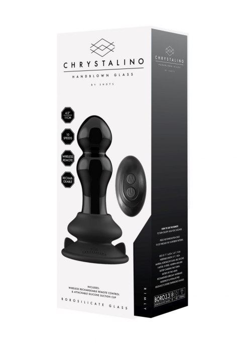 Rimly - With Suction Cup and Remote - 10 Speed - Black Chrystalino