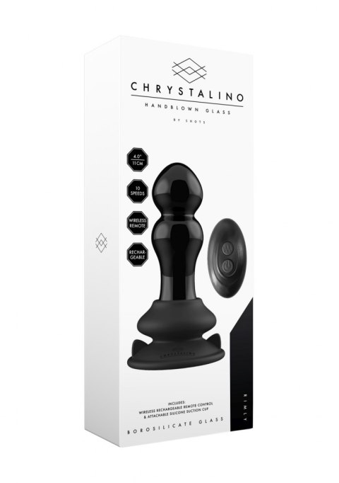 Rimly - With Suction Cup and Remote - 10 Speed - Black Chrystalino