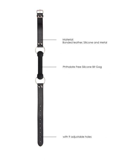 Silicone Bit Gag - With Adjustable Bonded Leather Straps Ouch!