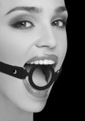 Silicone Ring Gag - With Adjustable Bonded Leather Straps Ouch!