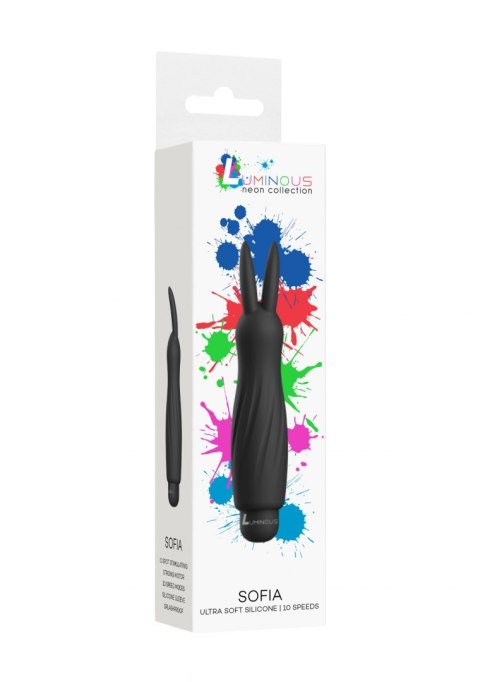 Sofia - ABS Bullet With Sleeve - 10-Speeds - Black Luminous