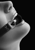 Solid Ball Gag - With Bonded Leather Straps Ouch!