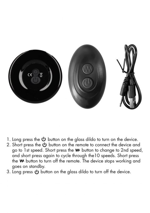 Thumby - With Suction Cup and Remote - 10 Speed - Black Chrystalino