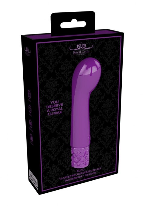 Bijou - Rechargeable Silicone Bullet - Purple Royal Gems