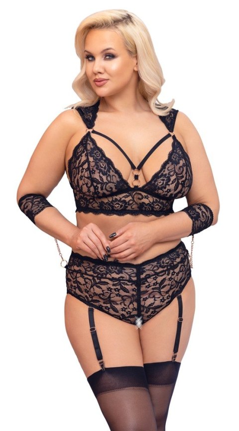 Zestaw w klimacie BDSM - Bra Set Bondage 3XL Cottelli BONDAGE