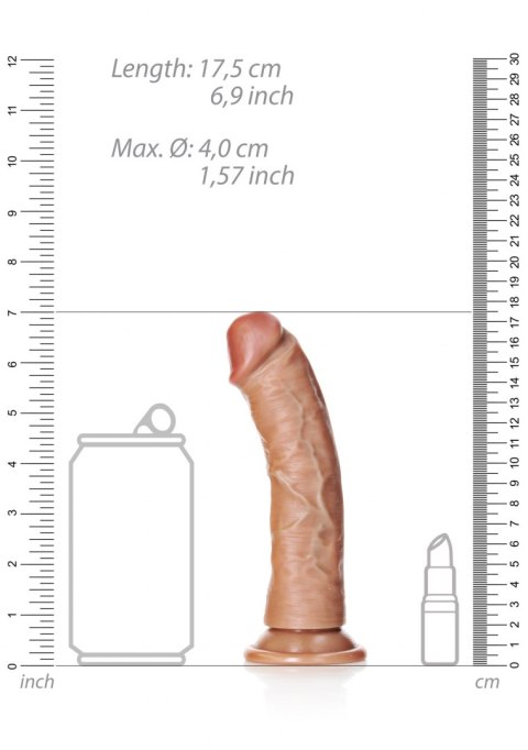 Curved Realistic Dildo with Suction Cup - 6""""/ 15,5 cm RealRock