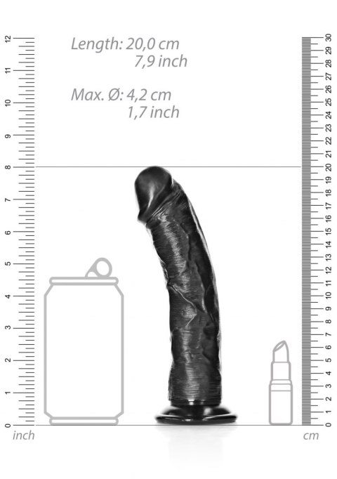 Curved Realistic Dildo with Suction Cup - 7""""/ 18 cm RealRock