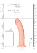 Curved Realistic Dildo with Suction Cup - 7""""/ 18 cm RealRock