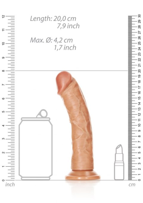 Curved Realistic Dildo with Suction Cup - 7""""/ 18 cm RealRock