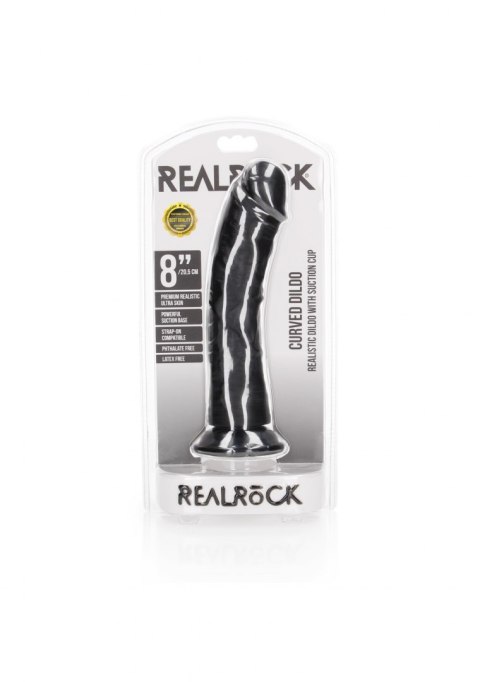 Curved Realistic Dildo with Suction Cup - 8""""/ 20,5 cm RealRock