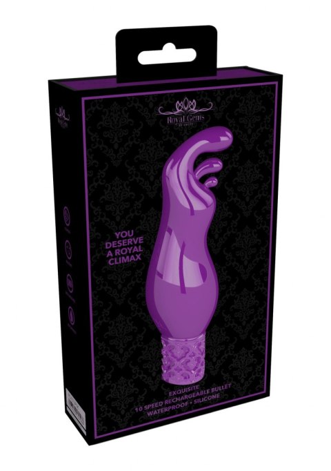 Exquisite - Rechargeable Silicone Bullet - Purple Royal Gems