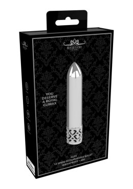 Glitz - Rechargeable ABS Bullet - Silver Royal Gems
