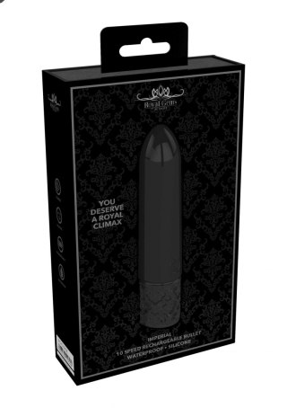 Imperial - Rechargeable Silicone Bullet - Black Royal Gems