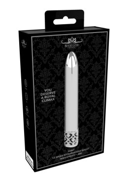 Shiny - Rechargeable ABS Bullet - Silver Royal Gems