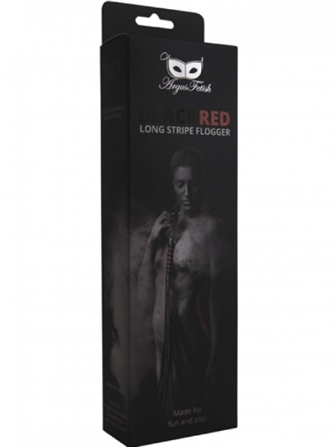 Black Red Long Stripe Flogger Argus