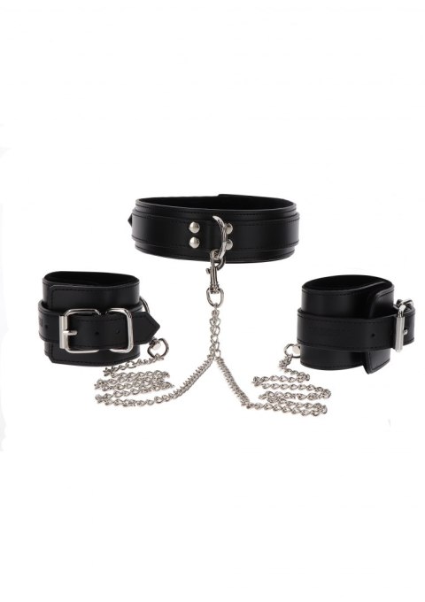 Heavy Collar and Wrist Cuffs Black Taboom