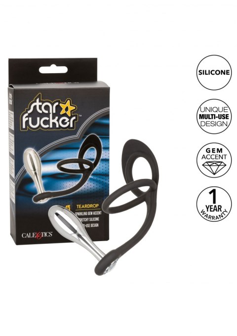 Star Fucker Teardrop Plug Silver Calexotics