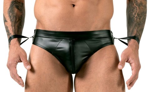 Slipy z mankietami i otwartym tyłem - Men's Jock Briefs XL Svenjoyment Bondage