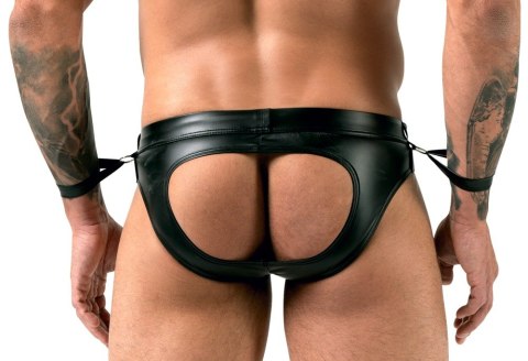 Slipy z mankietami i otwartym tyłem - Men's Jock Briefs XL Svenjoyment Bondage