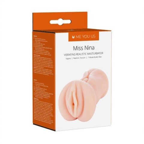 Masturbator- Me You Us Miss Nina Premium Vibrating Realistic Masturbator Flesh Me You Us