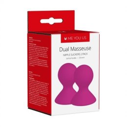 Pompka- Me You Us Dual Masseuse Silicone Nipple Suckers 2 Pack Purple Me You Us