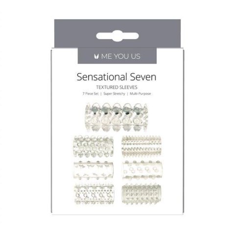 Stymulator- Me you Us Sensual Seven Textured Sleeves Transparent Small Me You Us