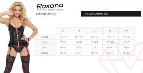 Gorset i stringi 6077 black XL Roxana