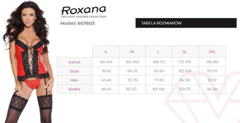 Gorset i stringi 6077 red XL Roxana