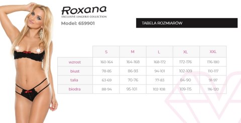 Półbiustonosz i stringi 6599 XL Roxana