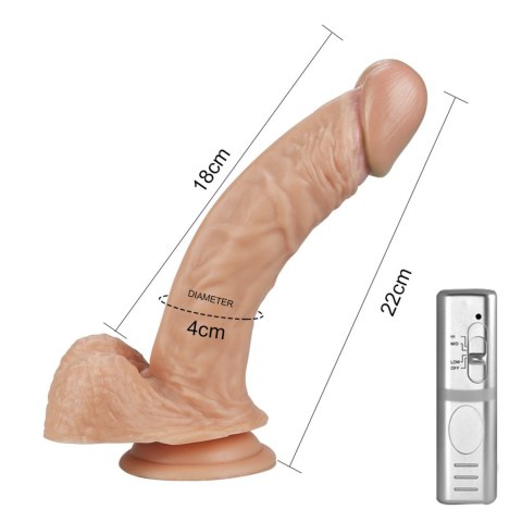 8.5"" Real Extreme Vibrating Dildo Flesh Lovetoy