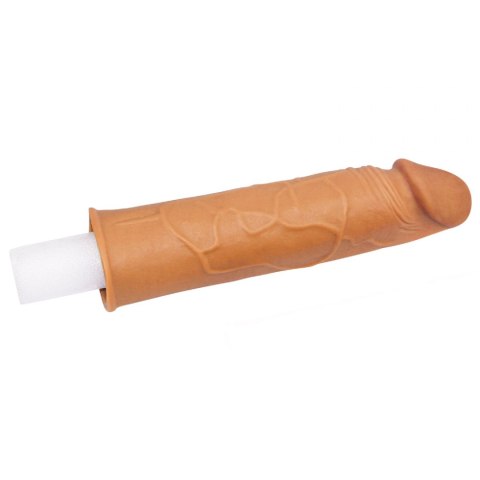 Add 1"" Pleasure X Tender Penis Sleeve Brown Lovetoy