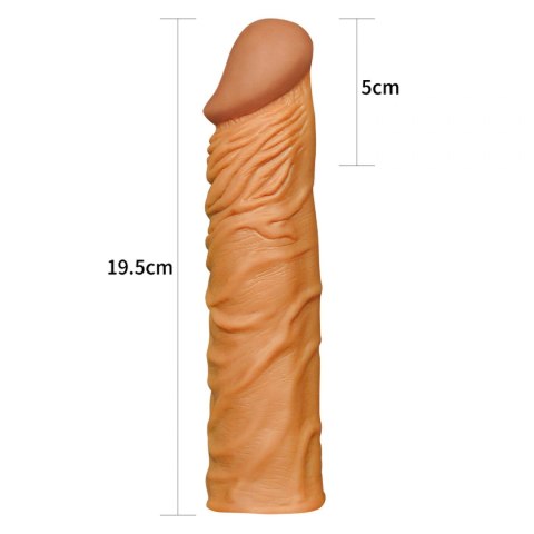 Add 2"" Pleasure X Tender Penis Sleeve Brown Lovetoy