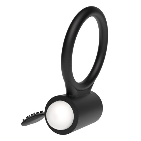 Power Clit Silicone Cockring Black Lovetoy