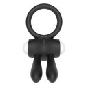 Power Clit Silicone Cockring Black Lovetoy