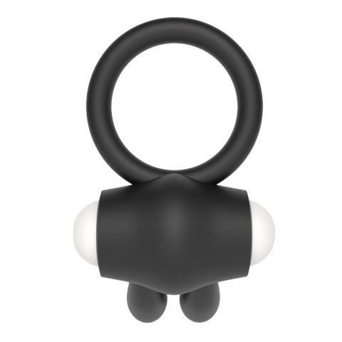 Power Clit Silicone Cockring Black Lovetoy