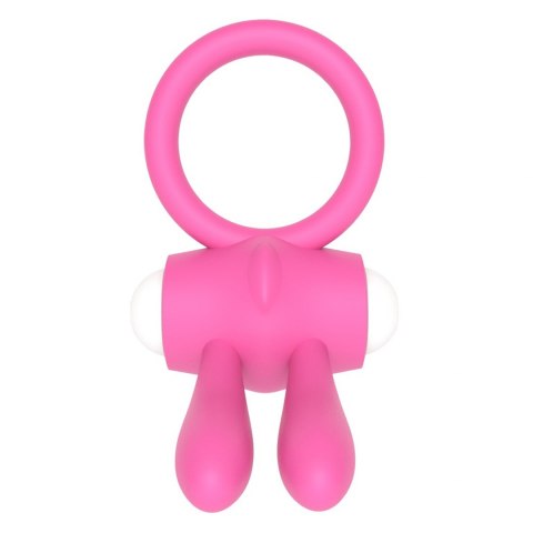 Power Clit Silicone Cockring Pink Lovetoy