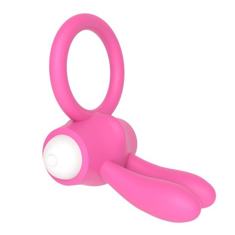 Power Clit Silicone Cockring Pink Lovetoy