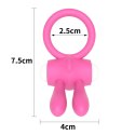 Power Clit Silicone Cockring Pink Lovetoy