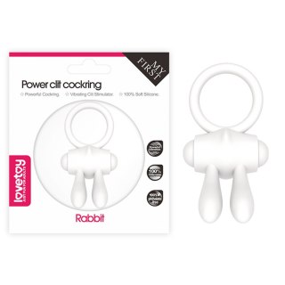 Power Clit Silicone Cockring White Lovetoy