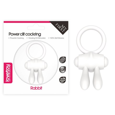 Power Clit Silicone Cockring White Lovetoy