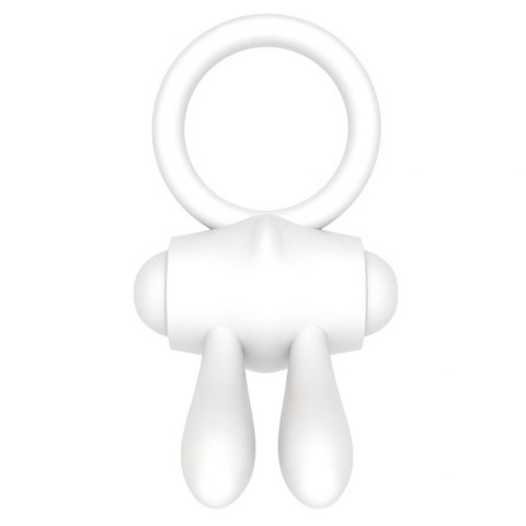 Power Clit Silicone Cockring White Lovetoy