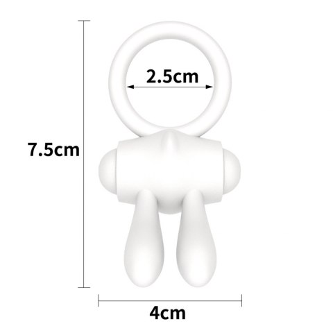 Power Clit Silicone Cockring White Lovetoy