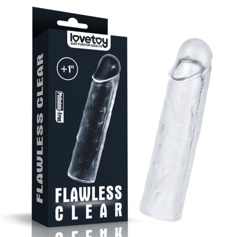 Flawless Clear Penis Sleeve Add 1'' Lovetoy