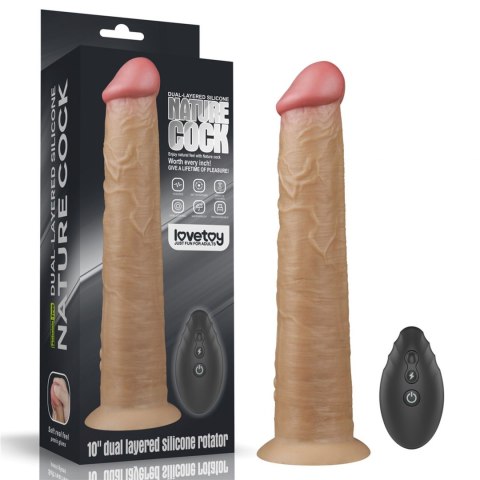 10'' Dual Layered Platinum Silicone Rotator Lovetoy