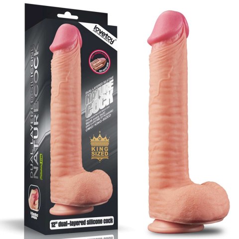 12"" Dual Layered Platinum Silicone Cock Lovetoy